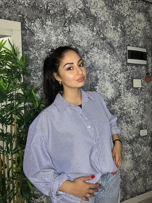 Camicia over con brillantini